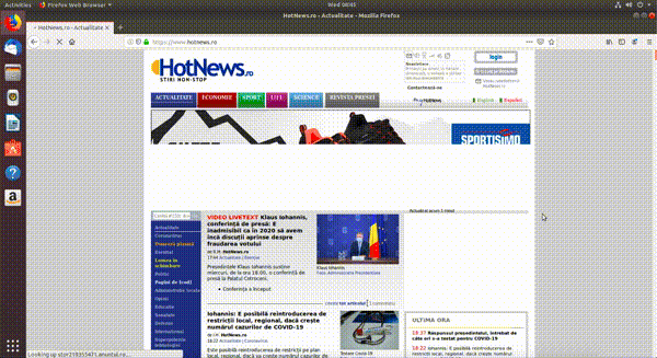 Scroll în browser